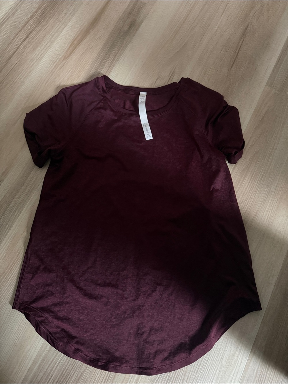 lululemon athletica Short Sleeve Crewneck in Maroon